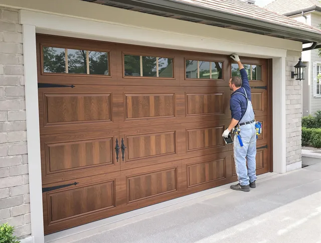 Custom garage door showcase by Green Garage Door Repair in Green
