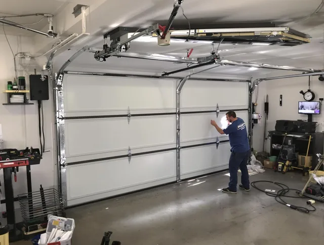 Professional garage door repair service by Green Garage Door Repair in Green